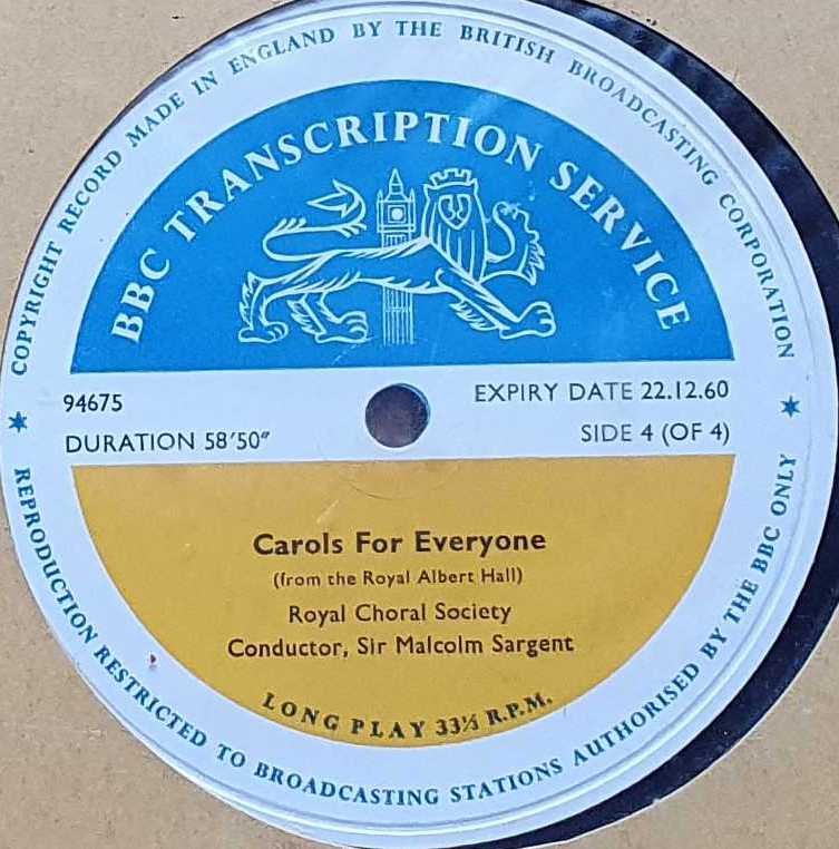 94673 Carols for everyone (Sides 2 & 4 of 4) Various from the BBC records and Tapes library Label